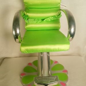 Fits American Girl Salon Beauty Chair for 18” Dolls Neon Fabric Moves Up & Down